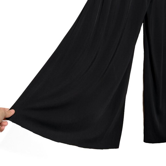 Louis Vuitton Black Ruched Jersey Wide Leg Sleeveless Jumpsuit - Picture 4 of 11